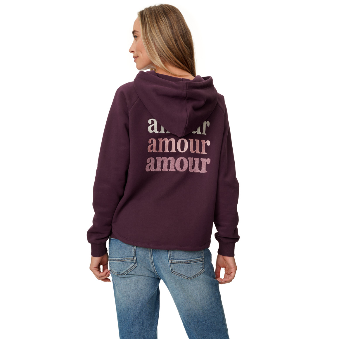 Damen Hoodie mit Stickerei