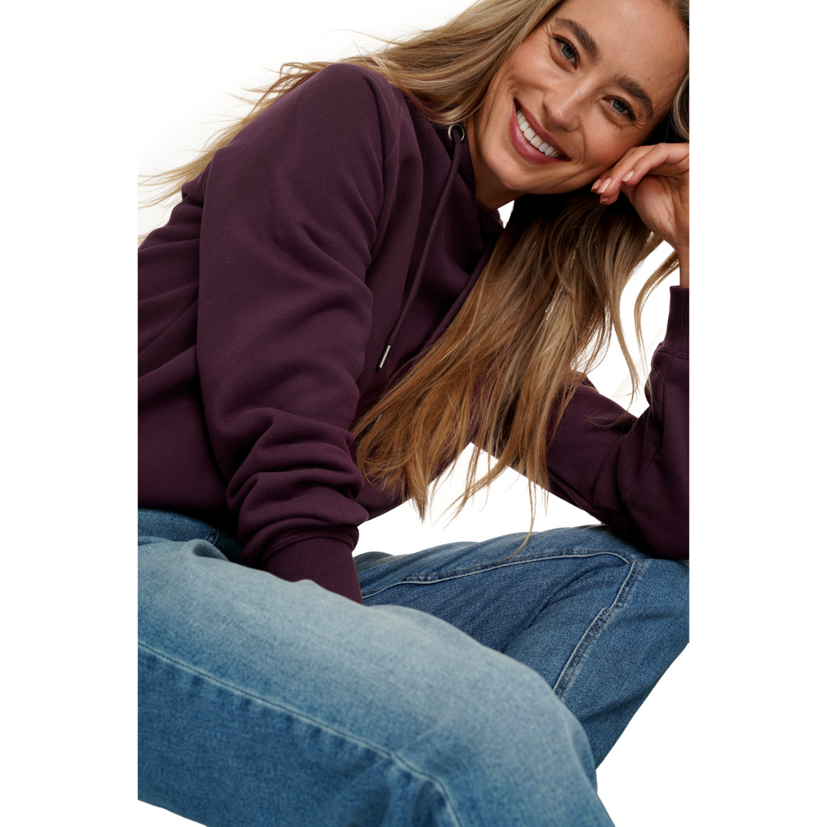 Damen Hoodie mit Stickerei