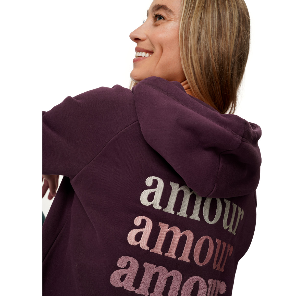 Damen Hoodie mit Stickerei