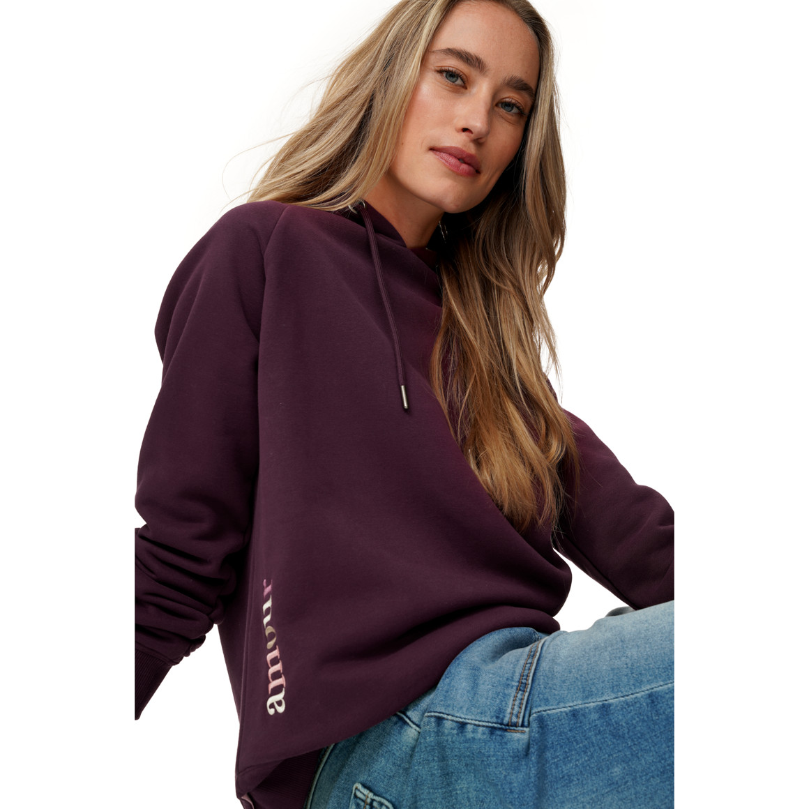 Damen Hoodie mit Stickerei