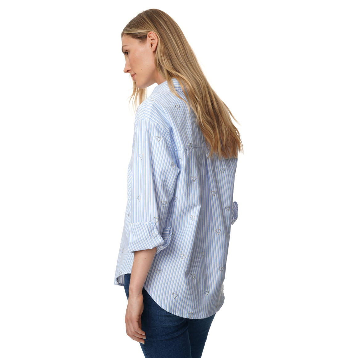 Damesblouse met streepjesmotief