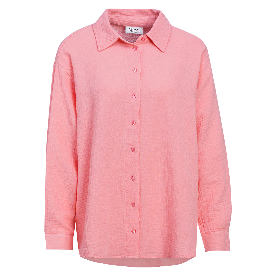 Damesblouse van mousseline in effen kleur