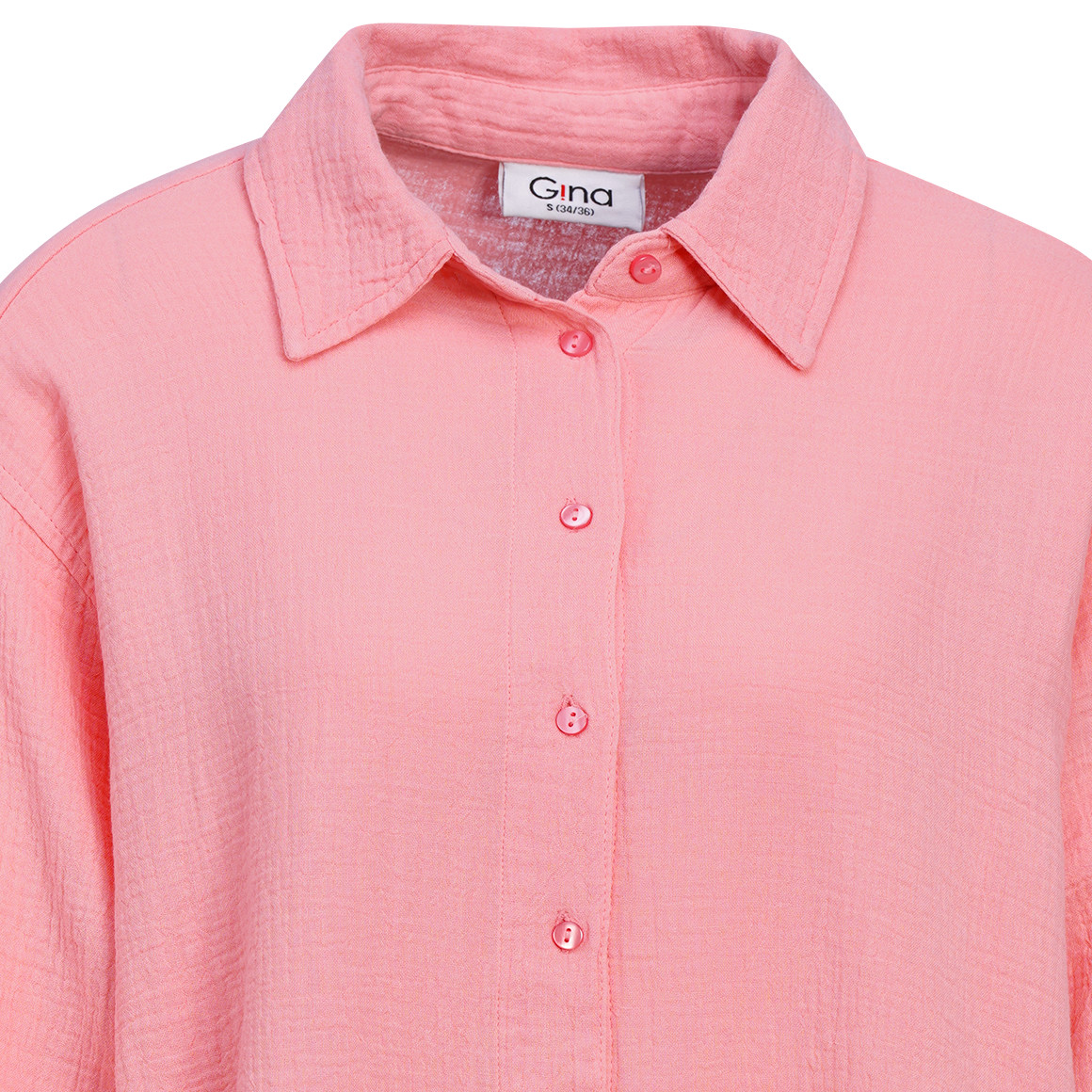Damesblouse van mousseline in effen kleur