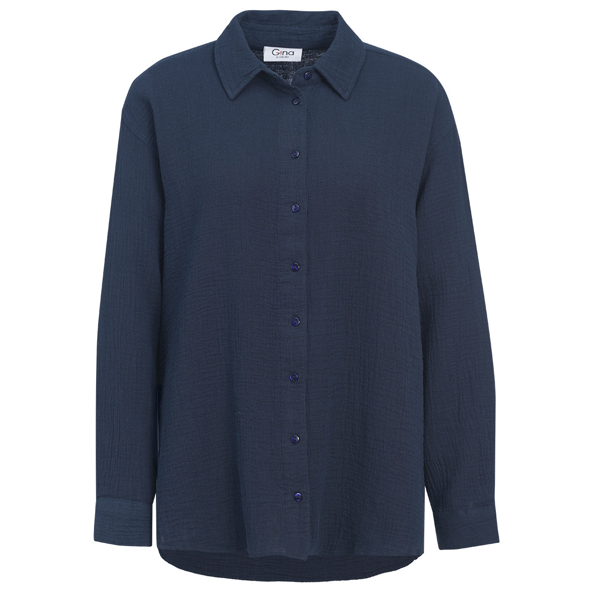 Damesblouse van mousseline in effen kleur