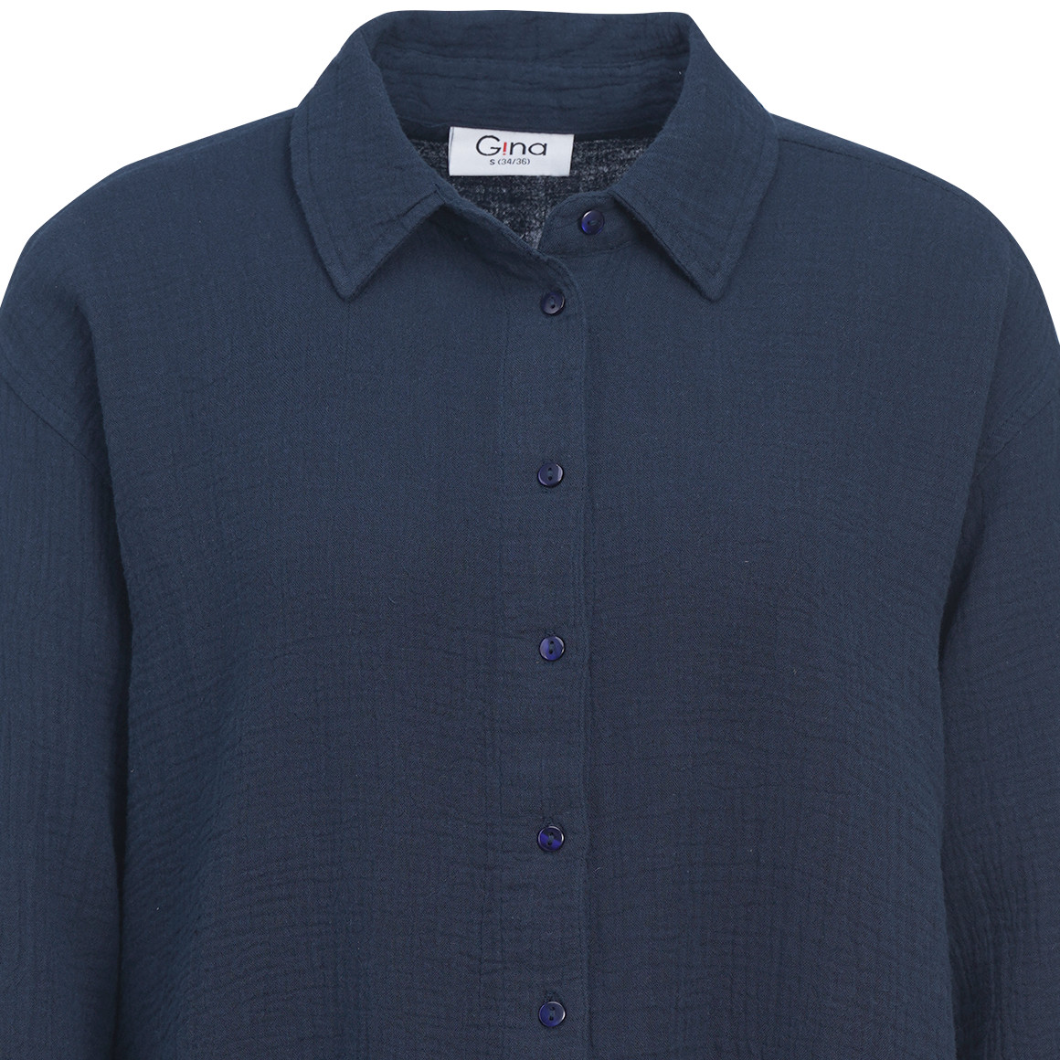 Damesblouse van mousseline in effen kleur