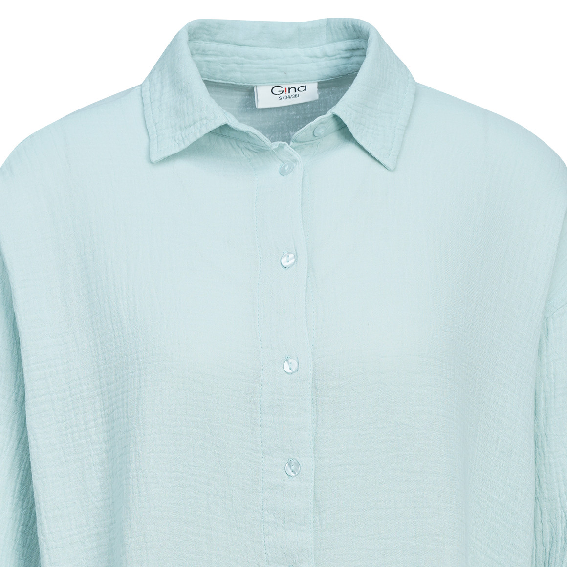 Damesblouse van mousseline in effen kleur
