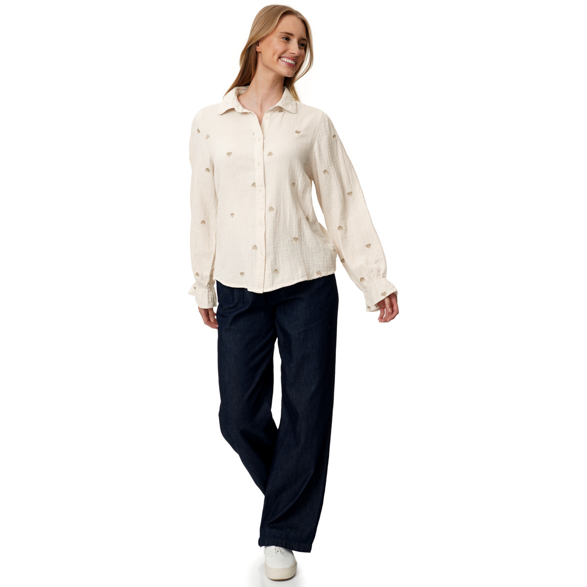 Damesblouse van mousseline