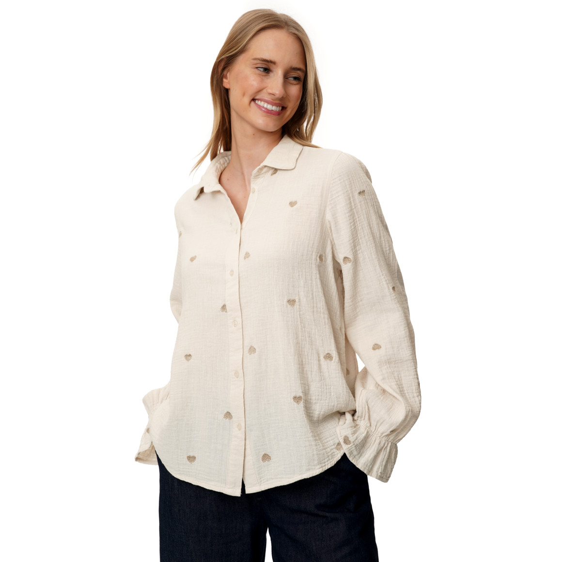 Damesblouse van mousseline