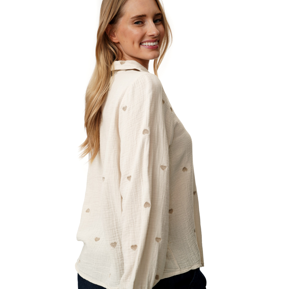 Damesblouse van mousseline