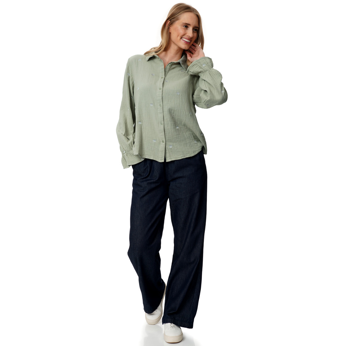 Damesblouse van mousseline