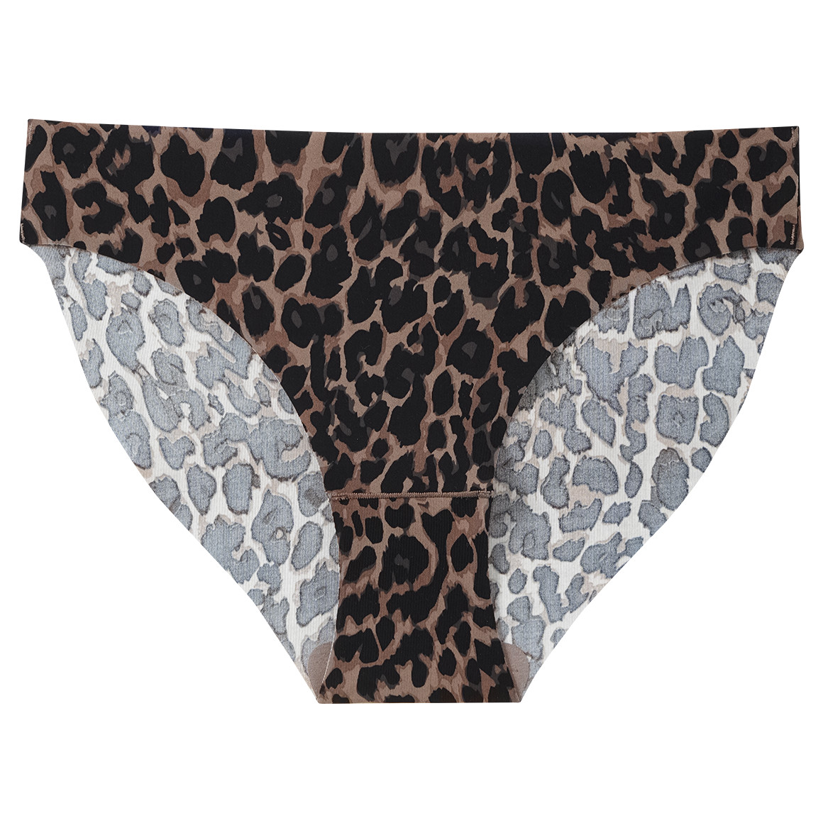 Naadloze slip voor dames met luipaardprint