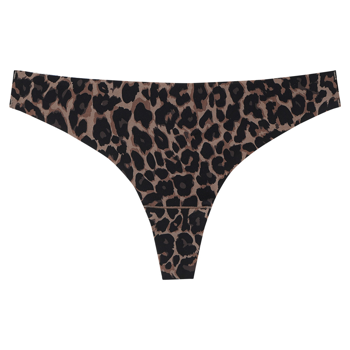 Naadloze string voor dames met luipaardprint