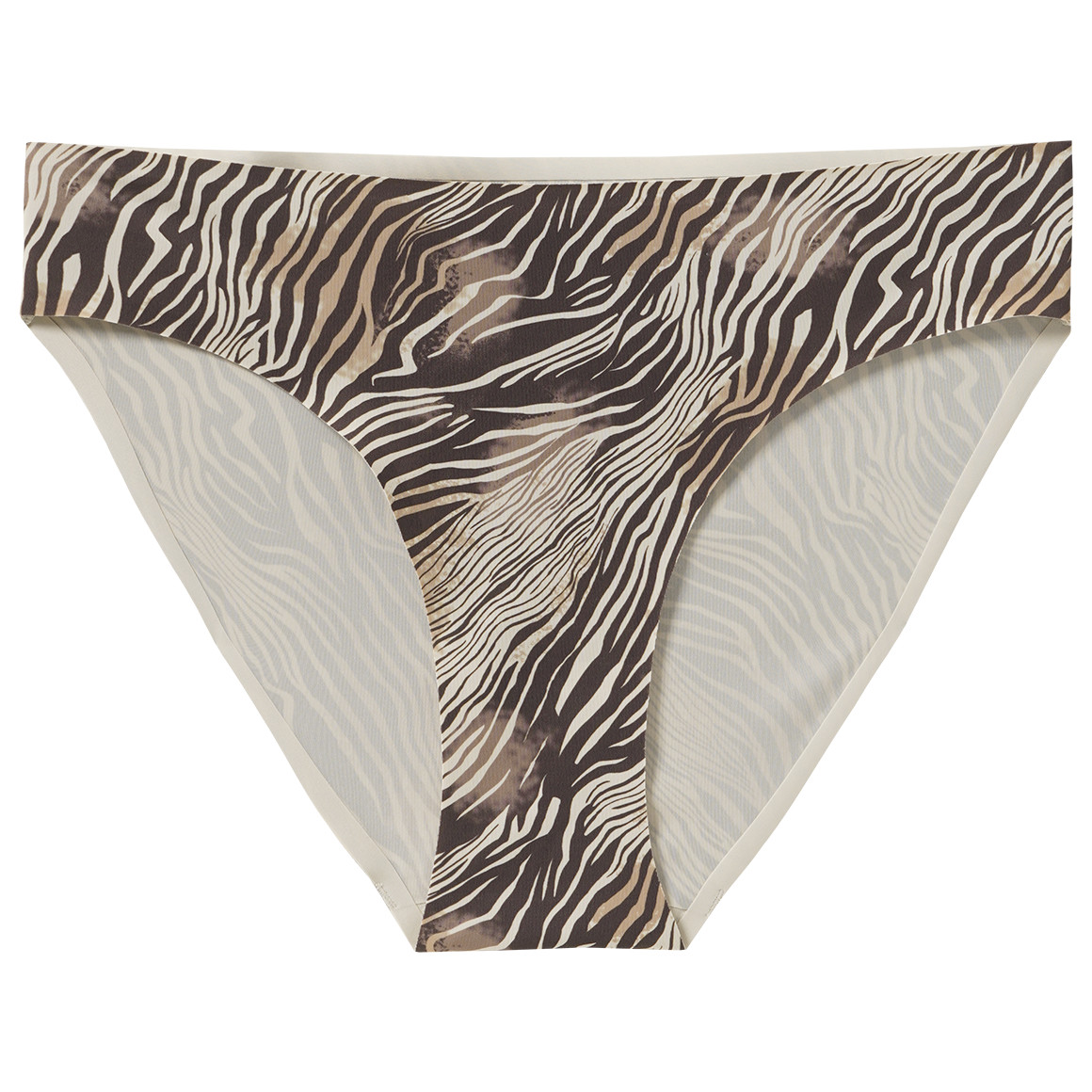 Naadloze damesslip met zebraprint