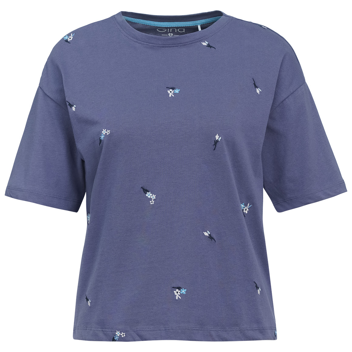 Dames-T-shirt met borduursel all-over
