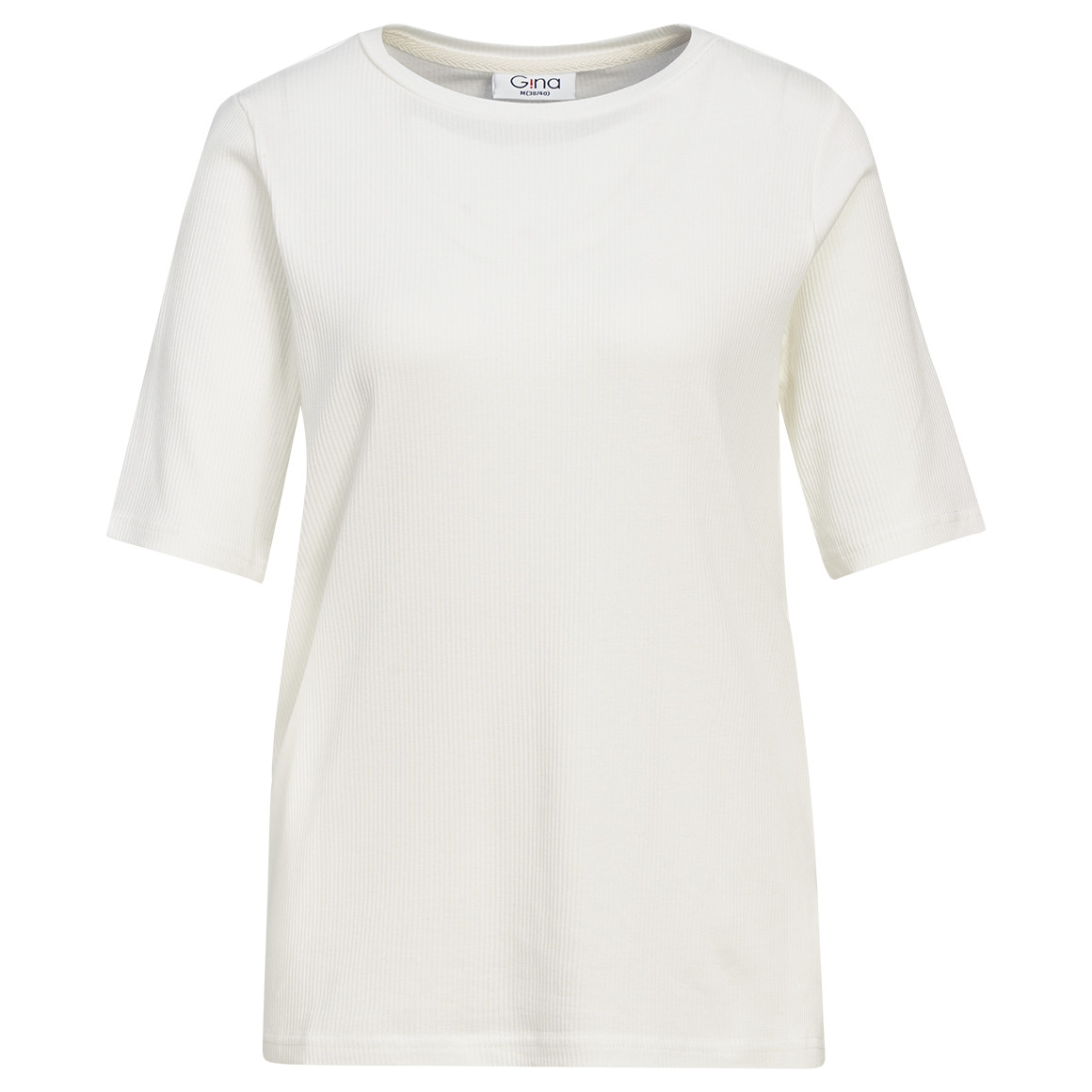 Dames-T-shirt met geribbelde structuur