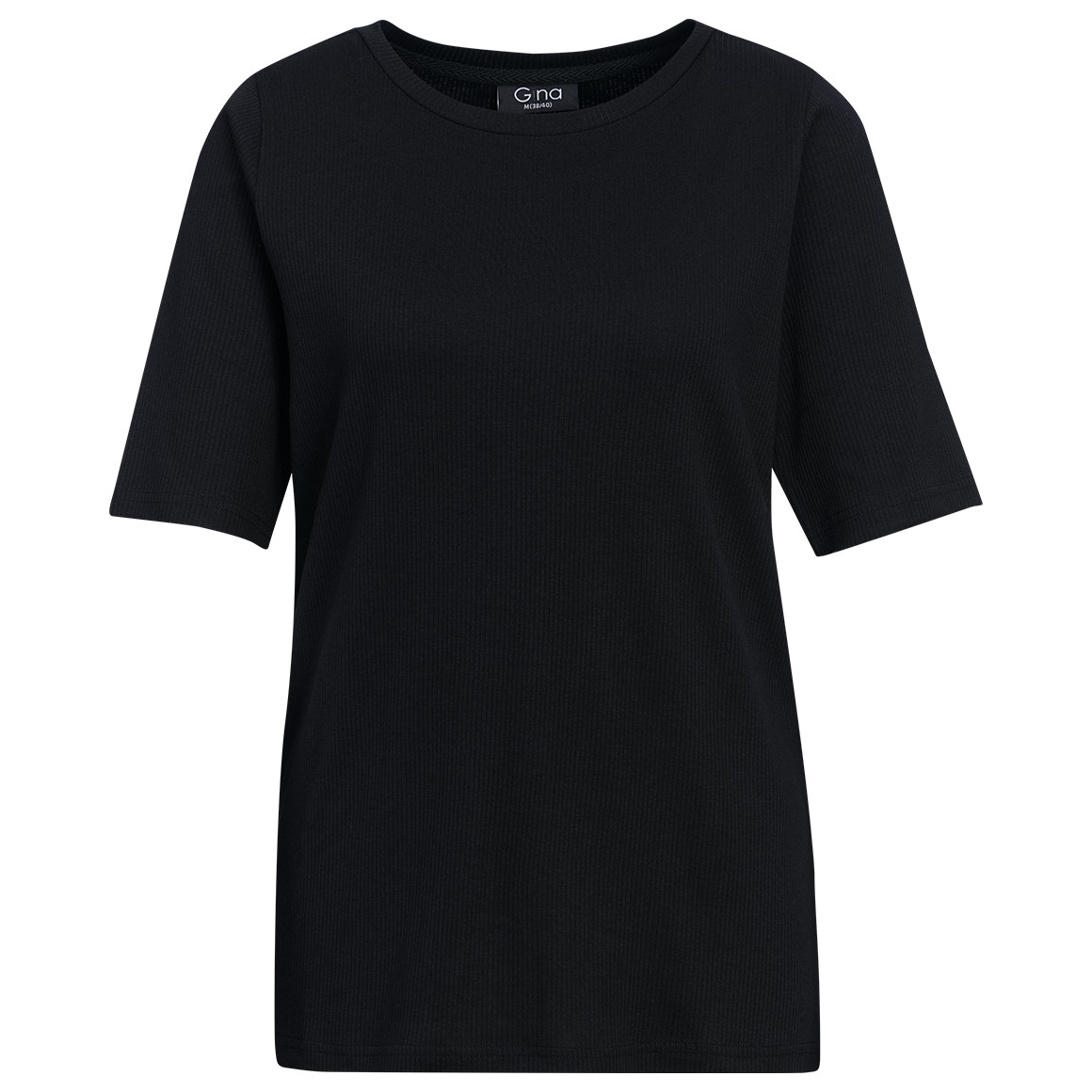 Dames-T-shirt met geribbelde structuur