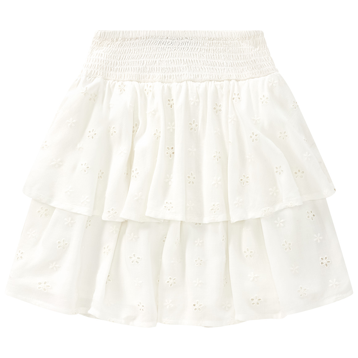 Mädchen Rock mit Lochstickerei
