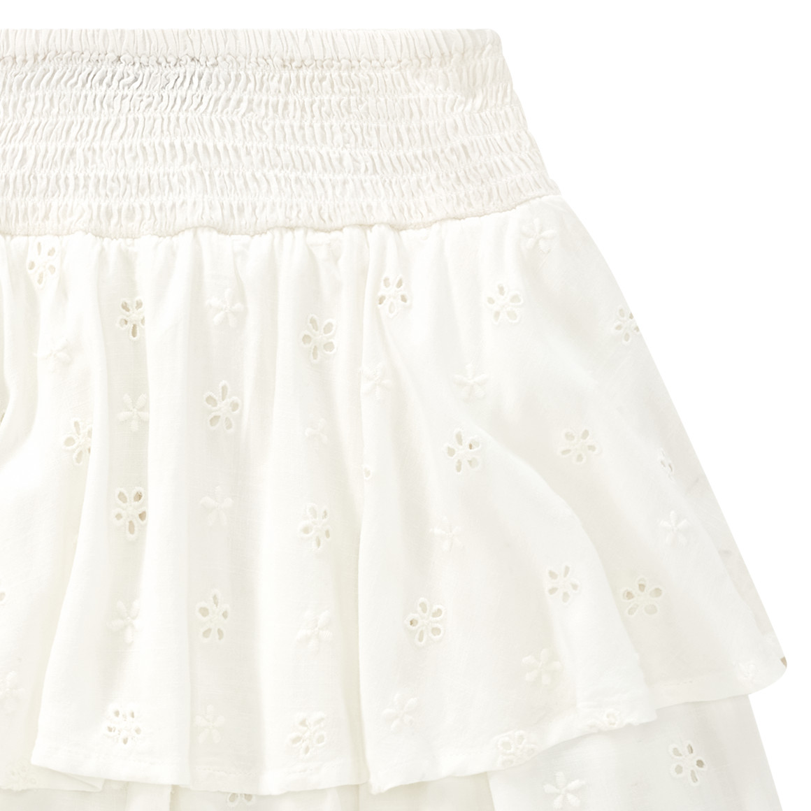Mädchen Rock mit Lochstickerei