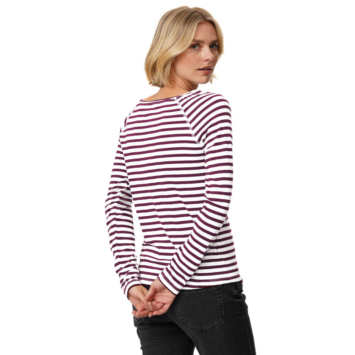 Damen Langarmshirt im Steifen-Look