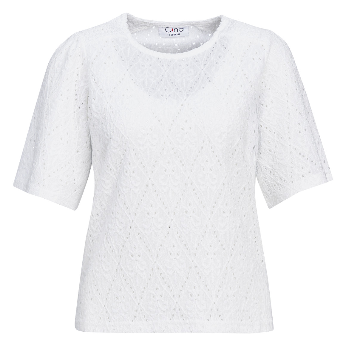 Damen T-Shirt mit Ajour-Muster