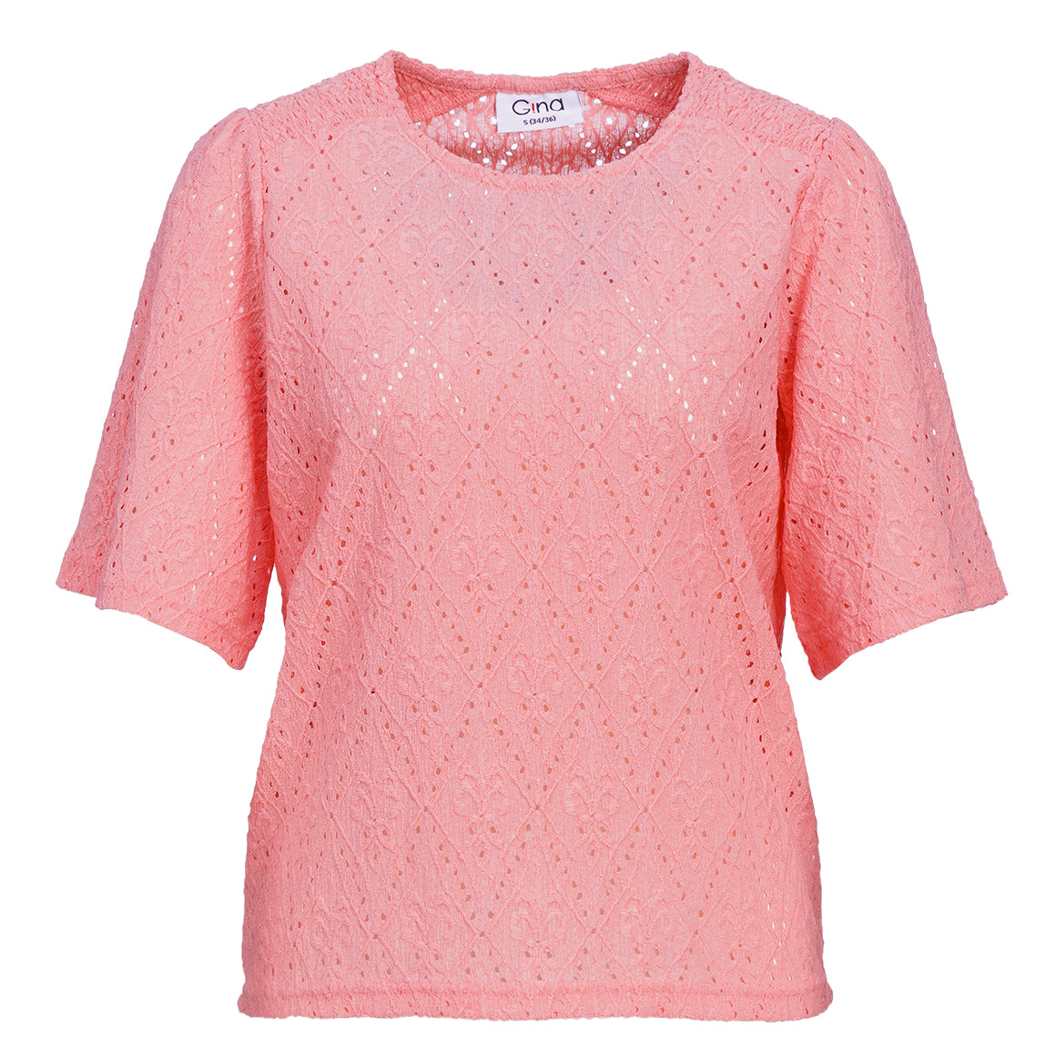 Damen T-Shirt mit Ajour-Muster