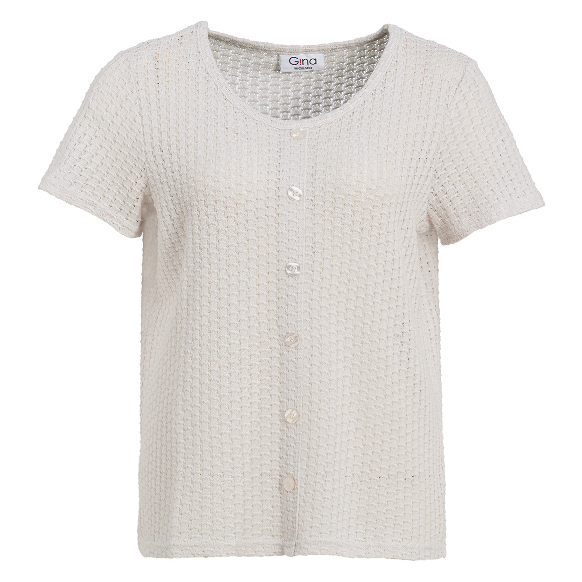 Damen T-Shirt mit Lochstickerei