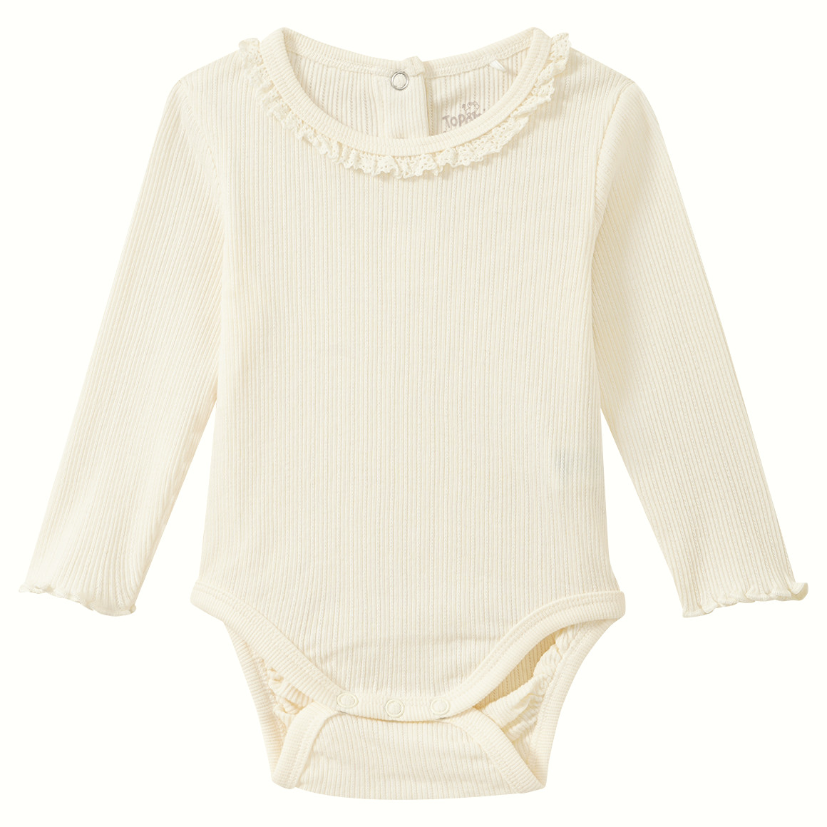 Baby Langarmbody mit Rippstruktur