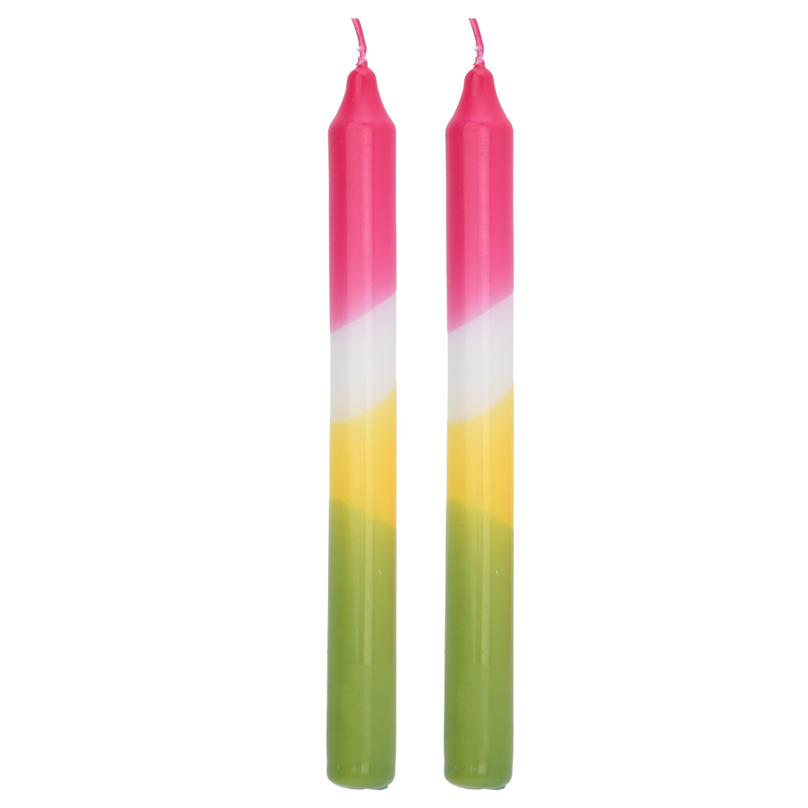 2 Stabkerzen mit Farbverlauf