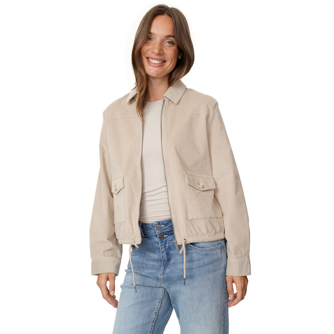 Damen Cord-Jacke mit Kragen