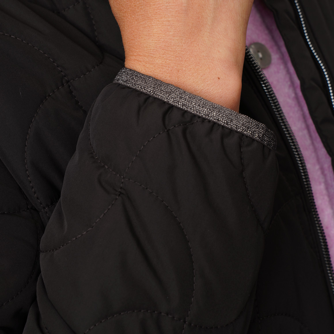 Damen Stepp-Blouson mit Stehkragen