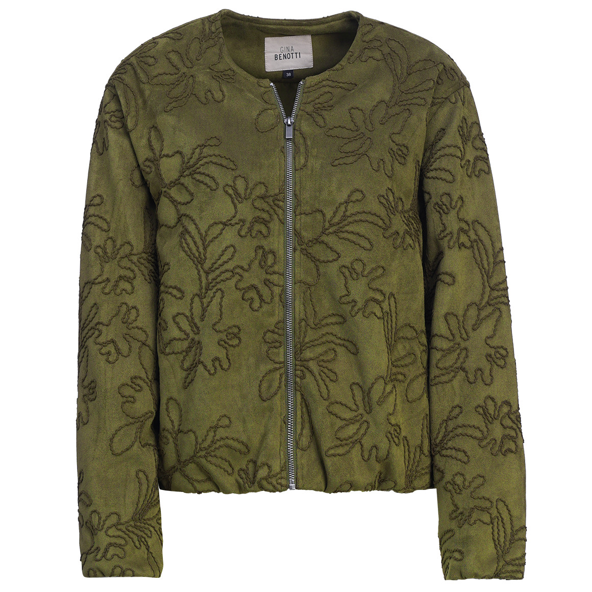Damen Kunstleder-Blouson mit Stickereien