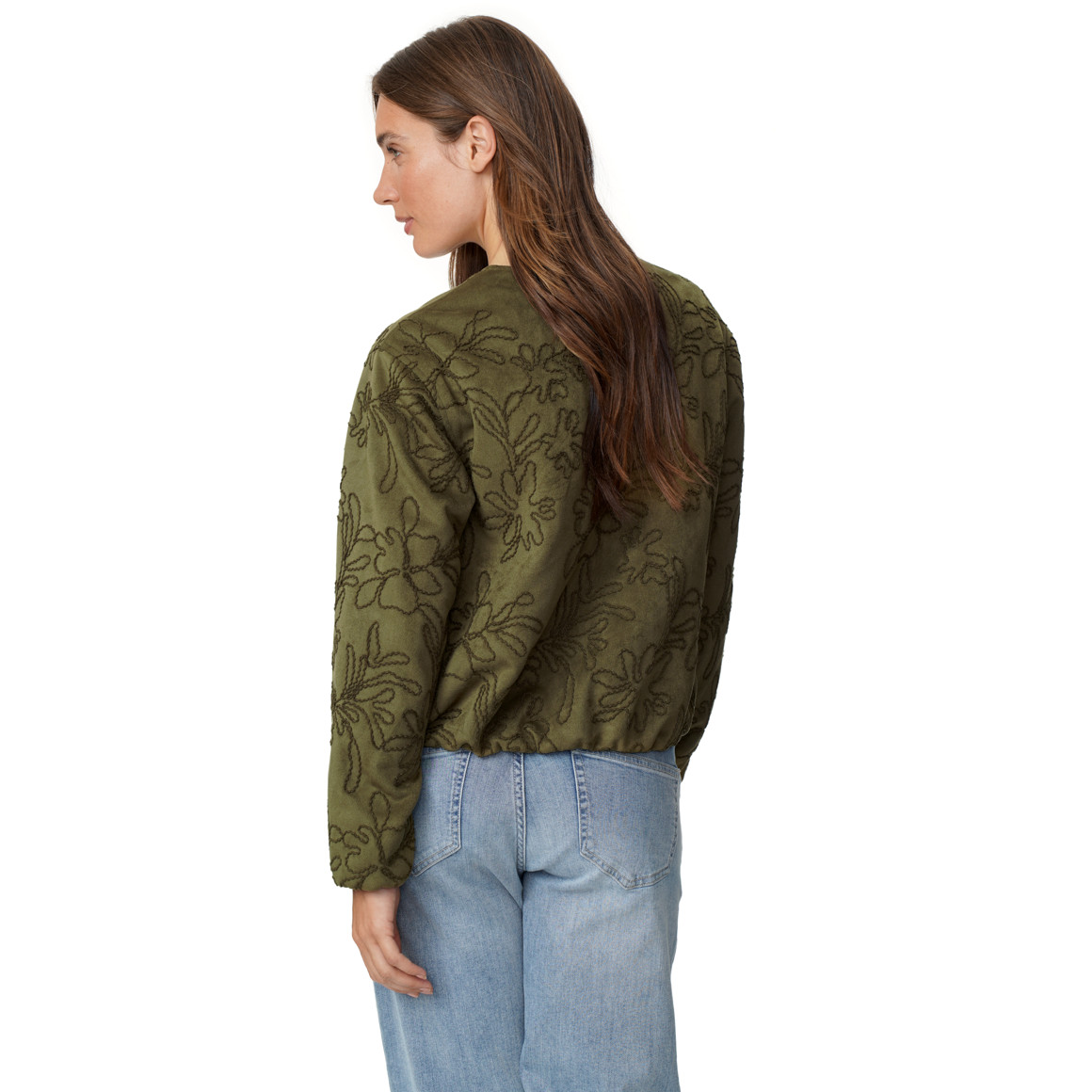 Damen Kunstleder-Blouson mit Stickereien