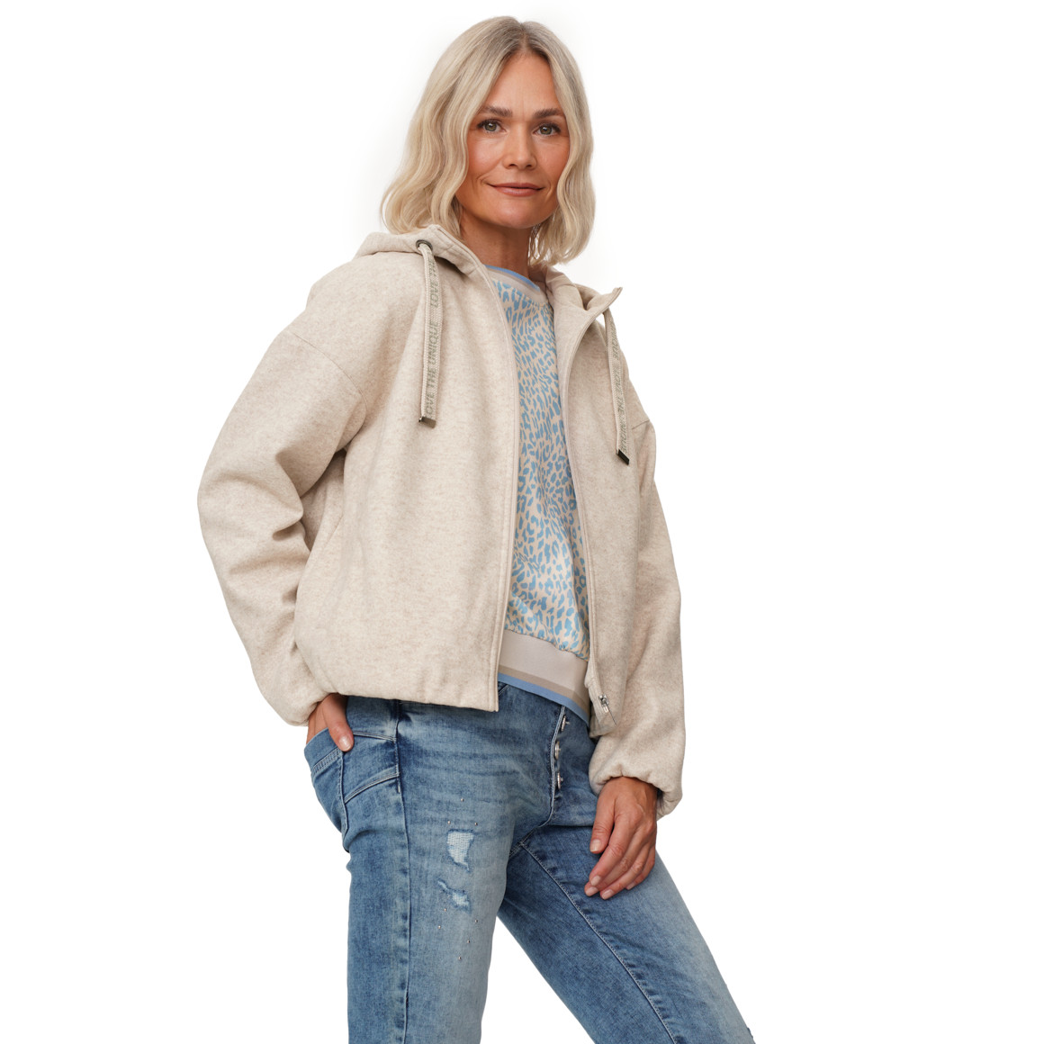 Damen Jacke in Woll-Optik