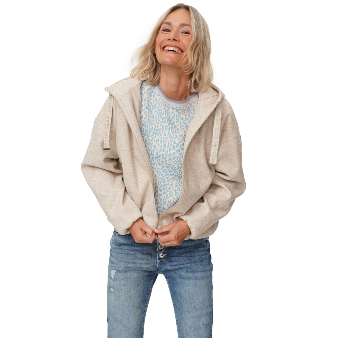 Damen Jacke in Woll-Optik