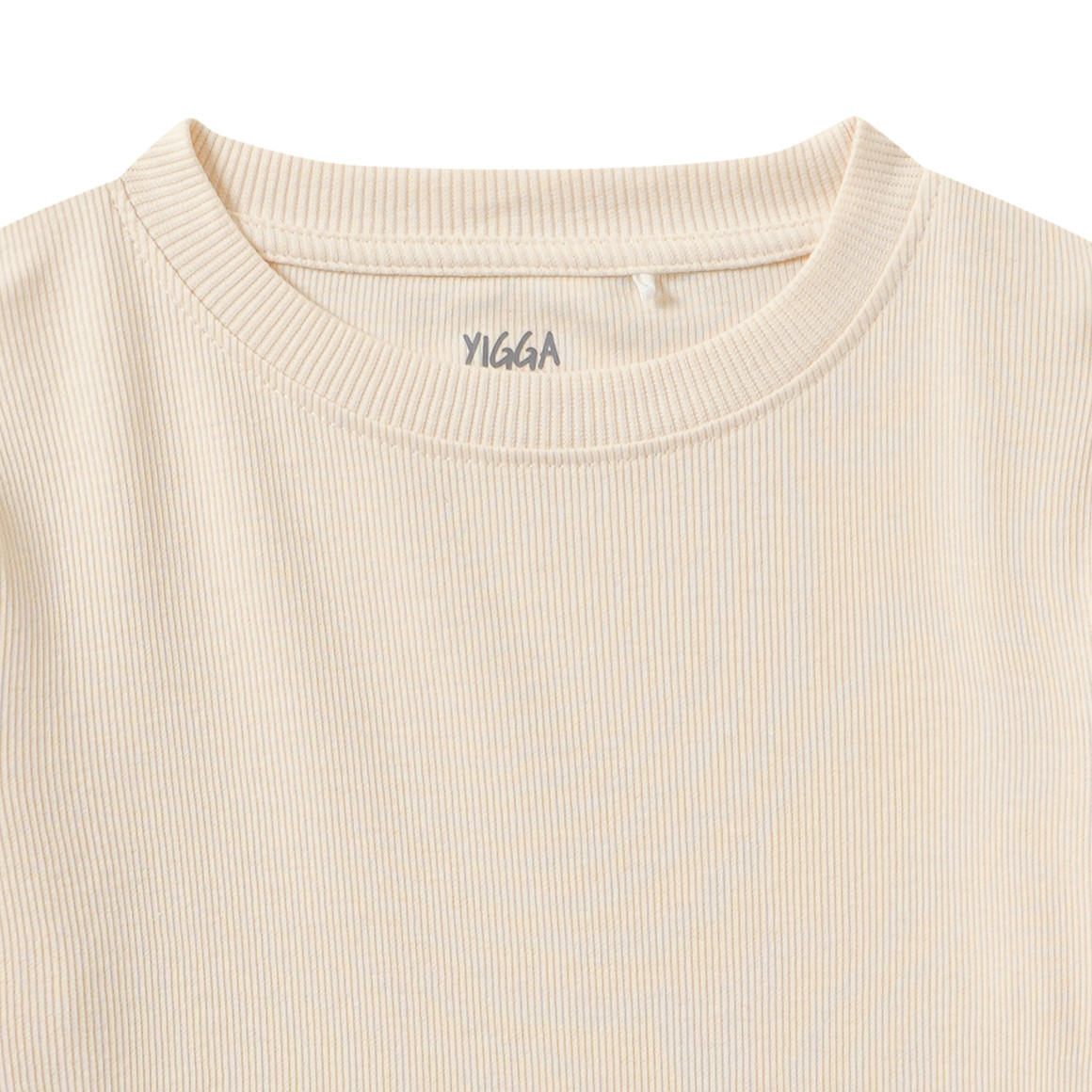 Mädchen Langarmshirt mit Rippstruktur