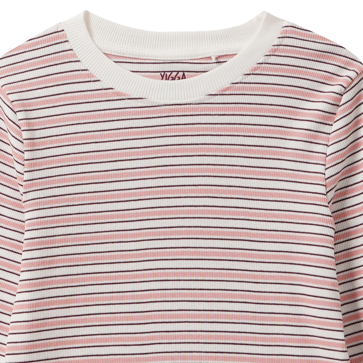 Mädchen Langarmshirt mit Rippstruktur