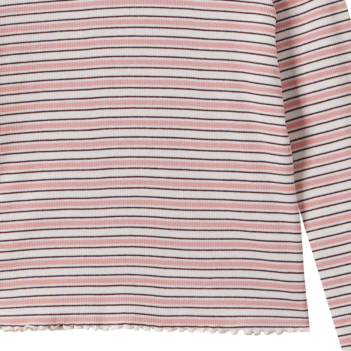 Mädchen Langarmshirt mit Rippstruktur