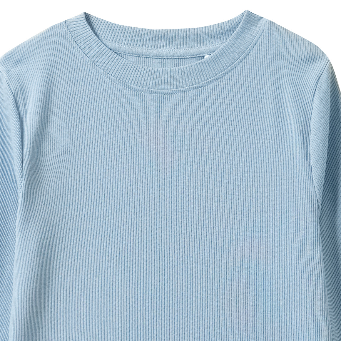 Mädchen Langarmshirt mit Rippstruktur