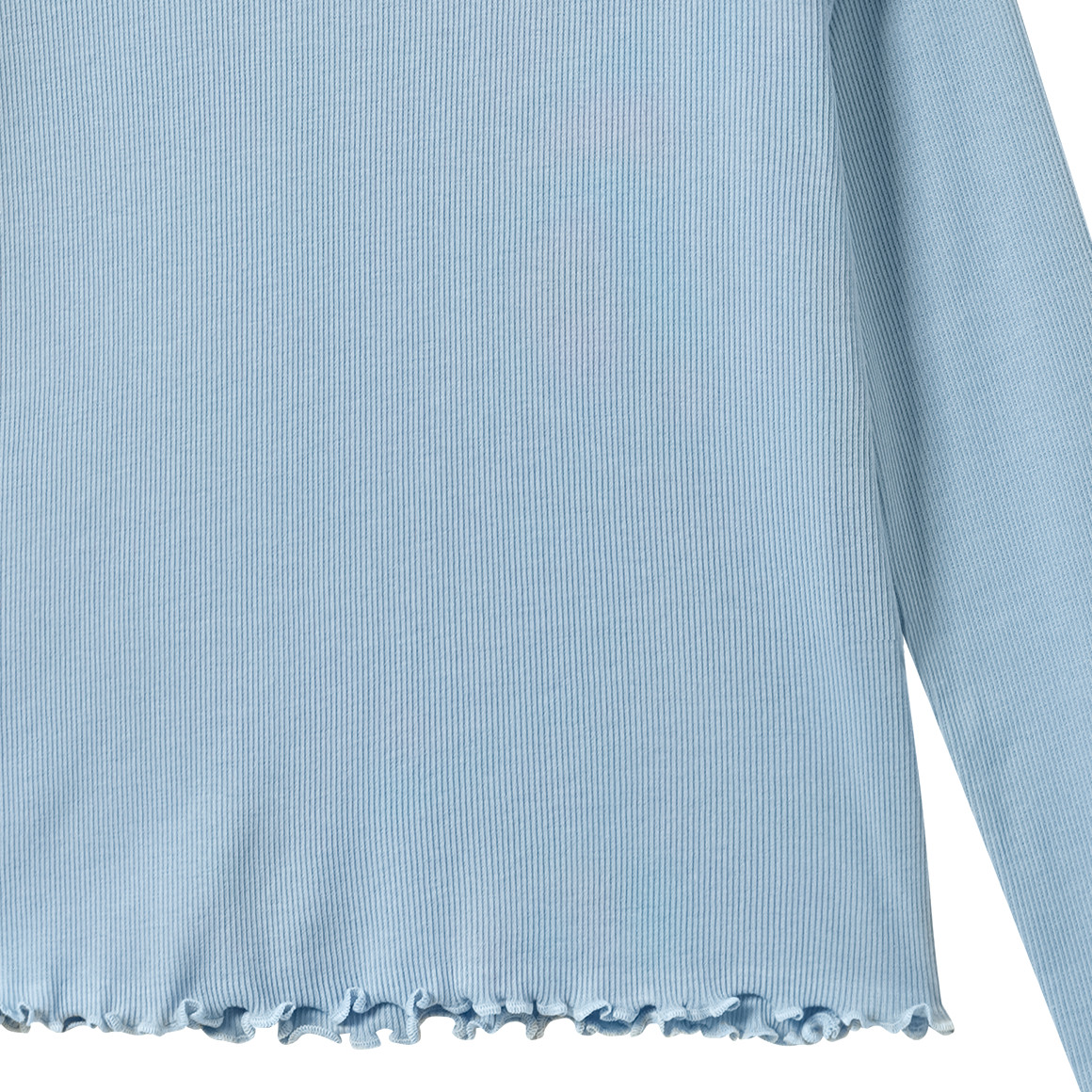 Mädchen Langarmshirt mit Rippstruktur