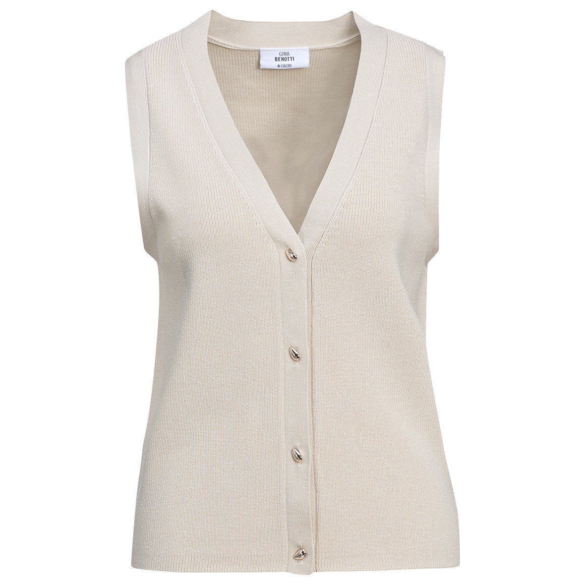 Damen Strickweste unifarben