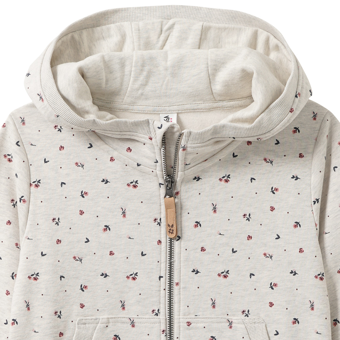 Mädchen Sweatjacke mit Blumen allover