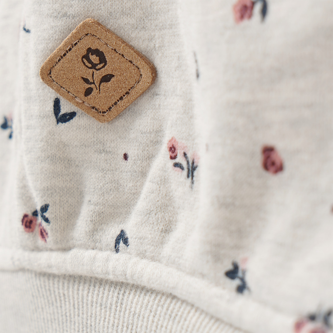 Mädchen Sweatjacke mit Blumen allover