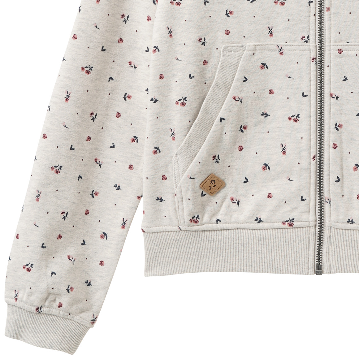 Mädchen Sweatjacke mit Blumen allover