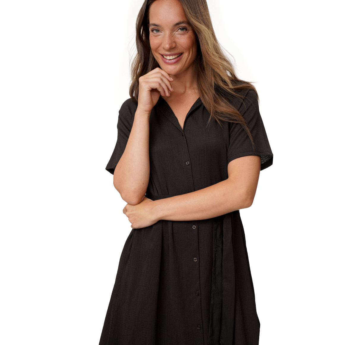 Damen Kleid mit Bindegürtel