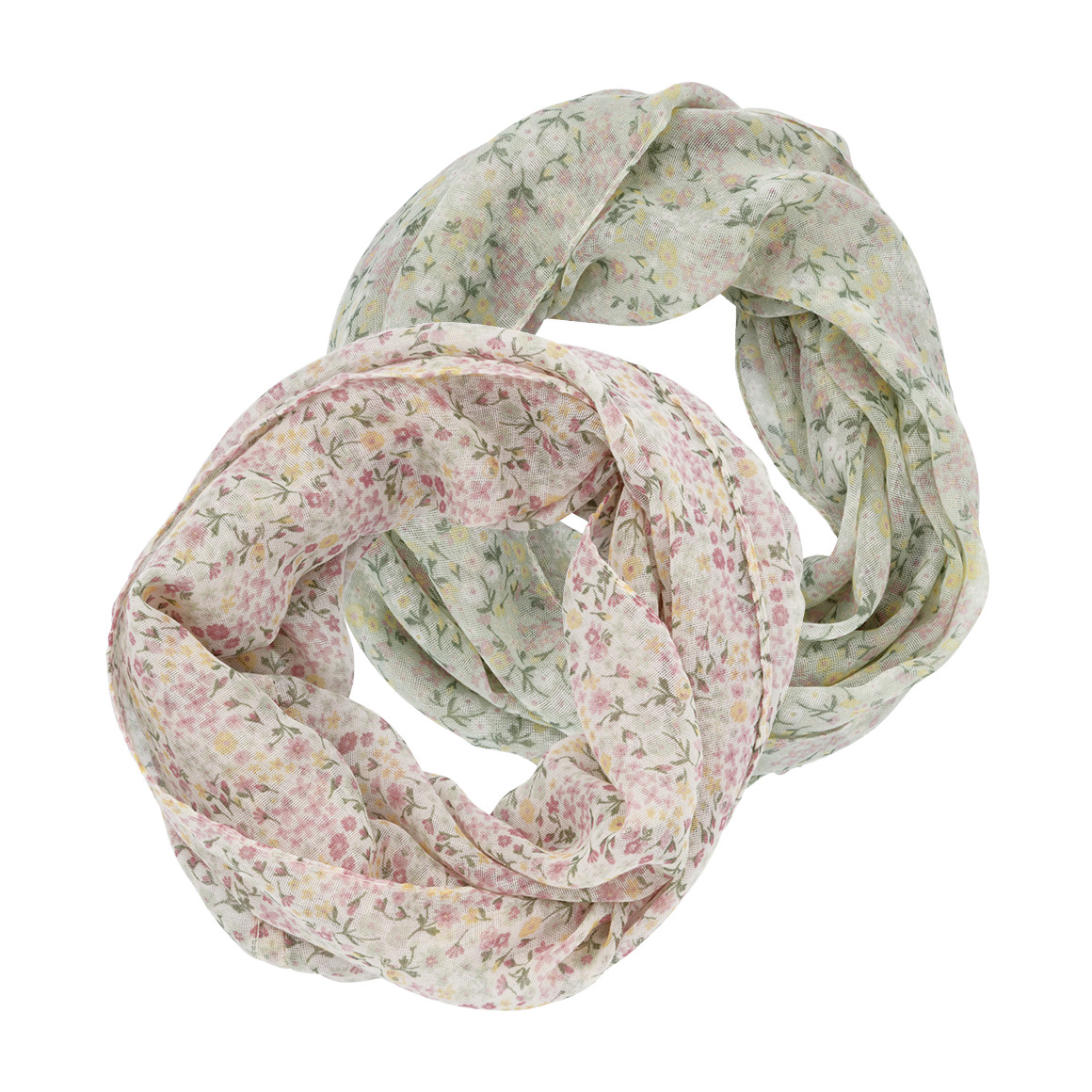 2 Mädchen Tücher mit Blumen-Muster