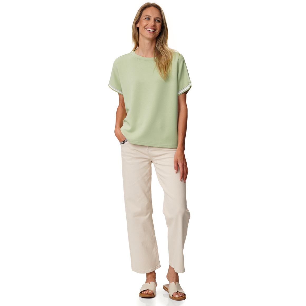 Damen Modal-T-Shirt unifarben