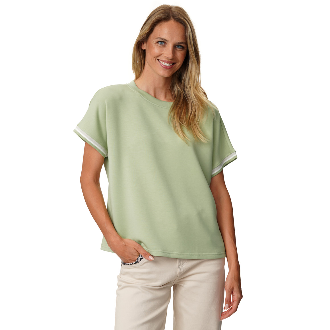 Damen Modal-T-Shirt unifarben