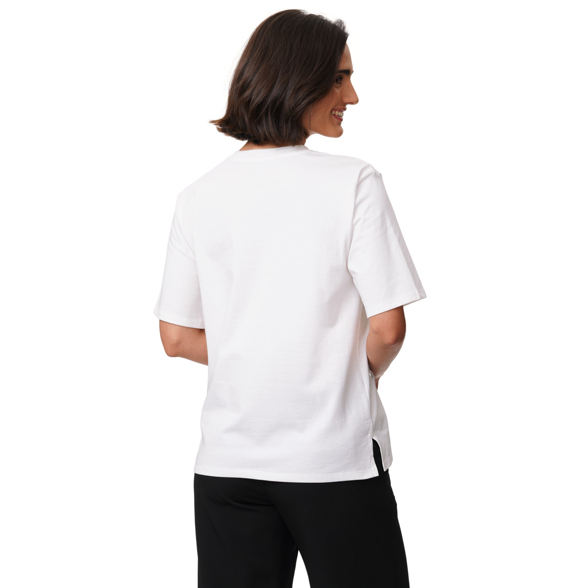 Damen T-Shirt mit Perlen-Applikationen