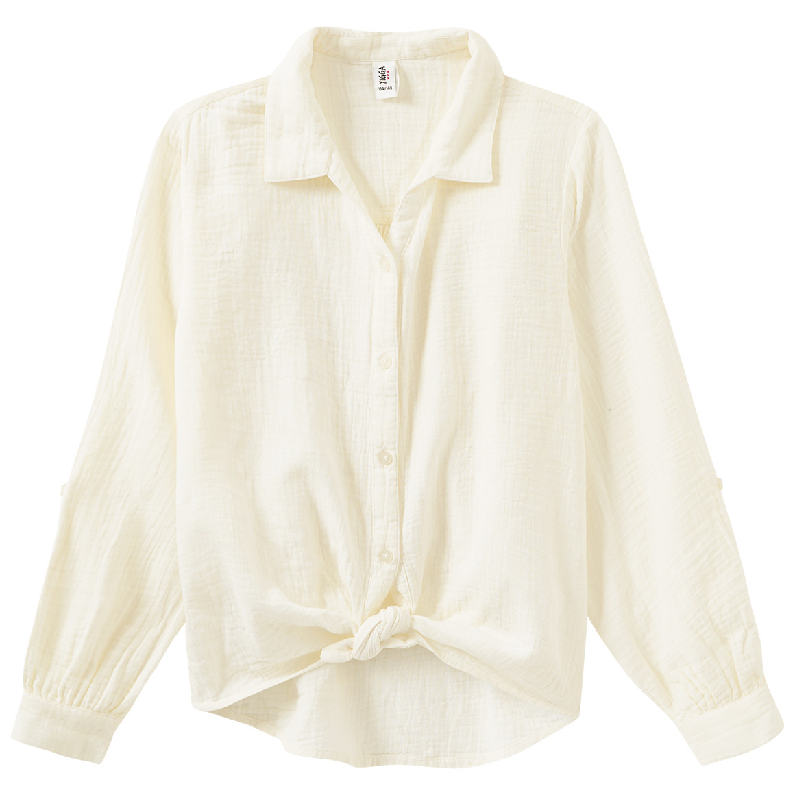 Mädchen Musselin-Bluse mit Knotendetail