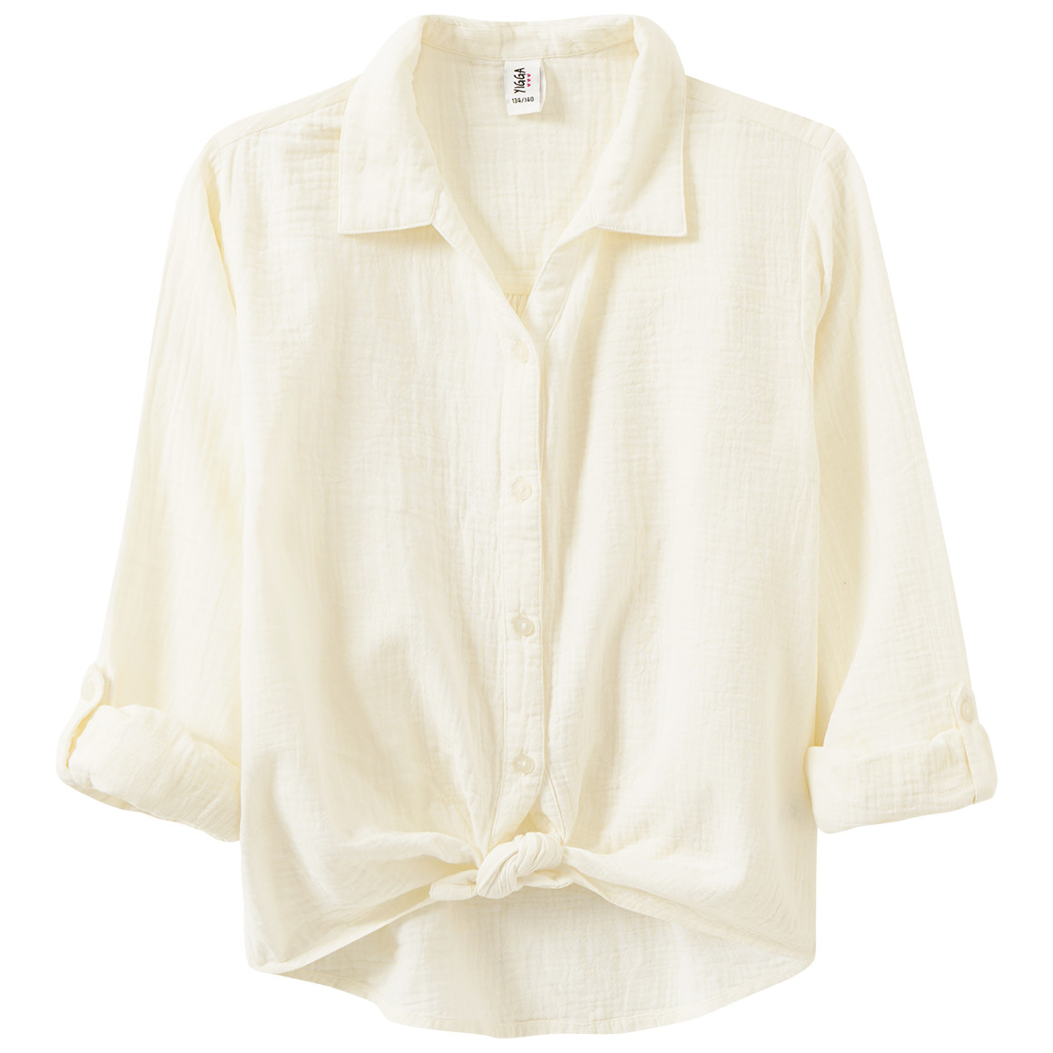 Mädchen Musselin-Bluse mit Knotendetail